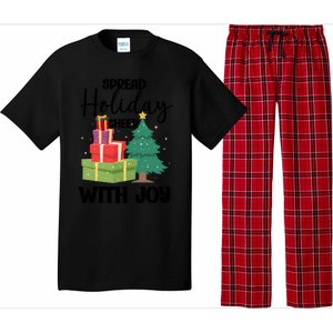 Christmas Xmas Time Spread Holiday Cheer With Joy Gift Pajama Set