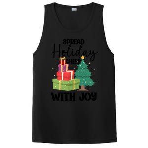 Christmas Xmas Time Spread Holiday Cheer With Joy Gift PosiCharge Competitor Tank