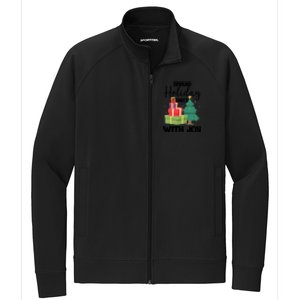 Christmas Xmas Time Spread Holiday Cheer With Joy Gift Stretch Full-Zip Cadet Jacket