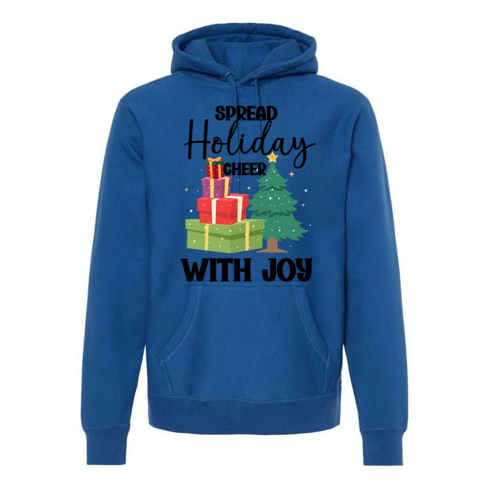 Christmas Xmas Time Spread Holiday Cheer With Joy Gift Premium Hoodie