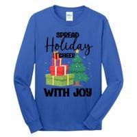 Christmas Xmas Time Spread Holiday Cheer With Joy Gift Tall Long Sleeve T-Shirt