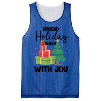 Christmas Xmas Time Spread Holiday Cheer With Joy Gift Mesh Reversible Basketball Jersey Tank