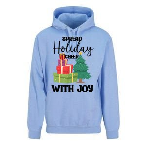 Christmas Xmas Time Spread Holiday Cheer With Joy Gift Unisex Surf Hoodie