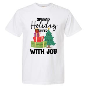 Christmas Xmas Time Spread Holiday Cheer With Joy Gift Garment-Dyed Heavyweight T-Shirt