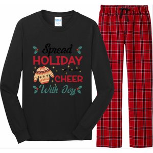 Christmas Xmas Time Spread Holiday Cheer With Joy Gift Long Sleeve Pajama Set