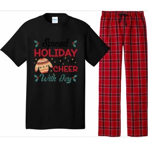 Christmas Xmas Time Spread Holiday Cheer With Joy Gift Pajama Set