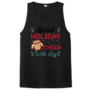 Christmas Xmas Time Spread Holiday Cheer With Joy Gift PosiCharge Competitor Tank