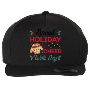 Christmas Xmas Time Spread Holiday Cheer With Joy Gift Wool Snapback Cap