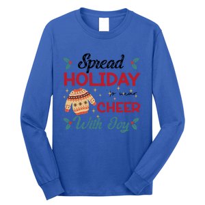 Christmas Xmas Time Spread Holiday Cheer With Joy Gift Long Sleeve Shirt