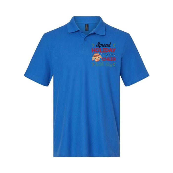 Christmas Xmas Time Spread Holiday Cheer With Joy Gift Softstyle Adult Sport Polo