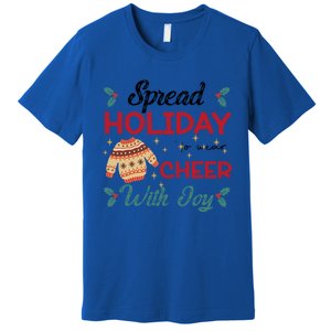 Christmas Xmas Time Spread Holiday Cheer With Joy Gift Premium T-Shirt