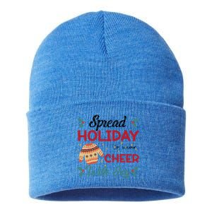 Christmas Xmas Time Spread Holiday Cheer With Joy Gift Sustainable Knit Beanie