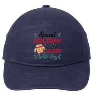 Christmas Xmas Time Spread Holiday Cheer With Joy Gift 7-Panel Snapback Hat