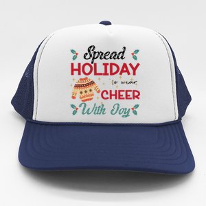 Christmas Xmas Time Spread Holiday Cheer With Joy Gift Trucker Hat