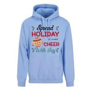 Christmas Xmas Time Spread Holiday Cheer With Joy Gift Unisex Surf Hoodie