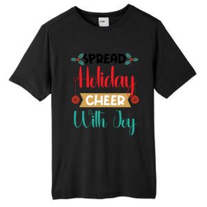 Christmas Xmas Time Spread Holiday Cheer With Joy Gift Tall Fusion ChromaSoft Performance T-Shirt