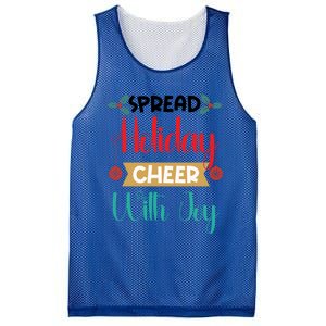 Christmas Xmas Time Spread Holiday Cheer With Joy Gift Mesh Reversible Basketball Jersey Tank