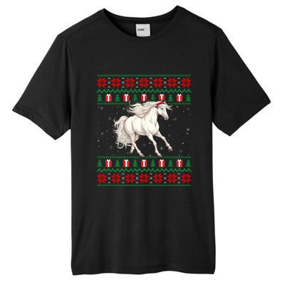 Cute Xmas Ugly Xmas Style Santa Hat Horse Christmas Tall Fusion ChromaSoft Performance T-Shirt