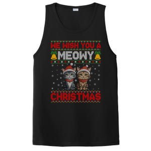 Cat Xmas Ugly We Wish You A Meowy Cat Christmas Gift PosiCharge Competitor Tank