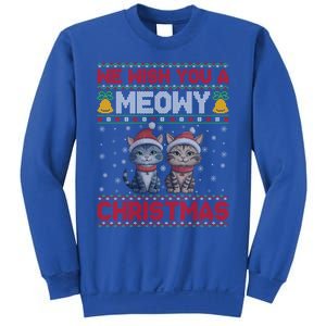 Cat Xmas Ugly We Wish You A Meowy Cat Christmas Gift Sweatshirt