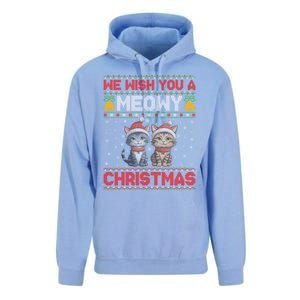 Cat Xmas Ugly We Wish You A Meowy Cat Christmas Gift Unisex Surf Hoodie