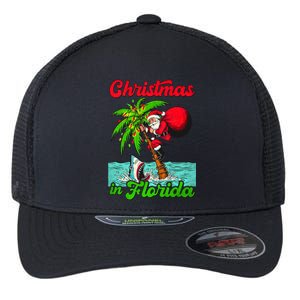 Christmas Xmas Vibes Florida Vacation Christmas In Florida Flexfit Unipanel Trucker Cap