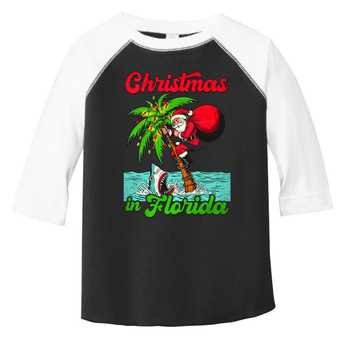 Christmas Xmas Vibes Florida Vacation Christmas In Florida Toddler Fine Jersey T-Shirt