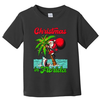 Christmas Xmas Vibes Florida Vacation Christmas In Florida Toddler T-Shirt