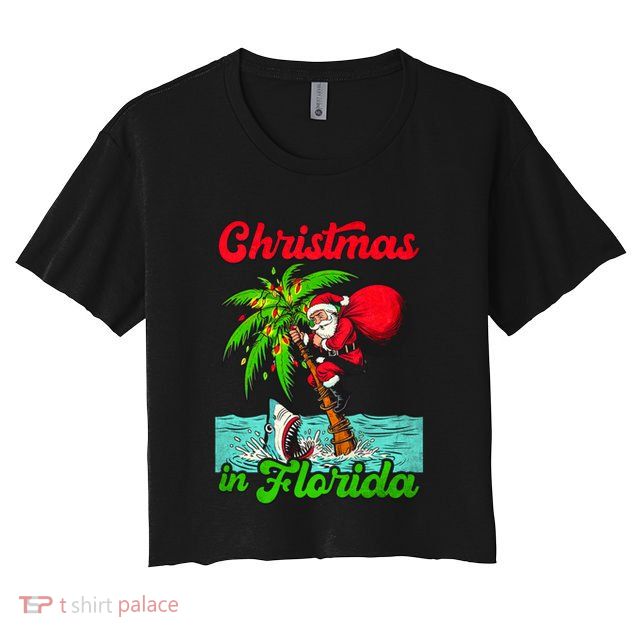 Christmas Xmas Vibes Florida Vacation Christmas In Florida Crop Top