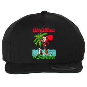 Christmas Xmas Vibes Florida Vacation Christmas In Florida Wool Snapback Cap