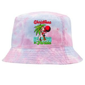 Christmas Xmas Vibes Florida Vacation Christmas In Florida Tie-Dyed Bucket Hat