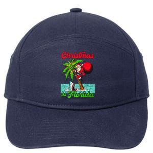 Christmas Xmas Vibes Florida Vacation Christmas In Florida 7-Panel Snapback Hat