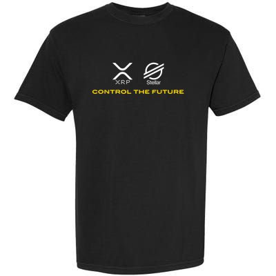 Cryptocurrency XRP XLM Coin Control The Future Garment-Dyed Heavyweight T-Shirt