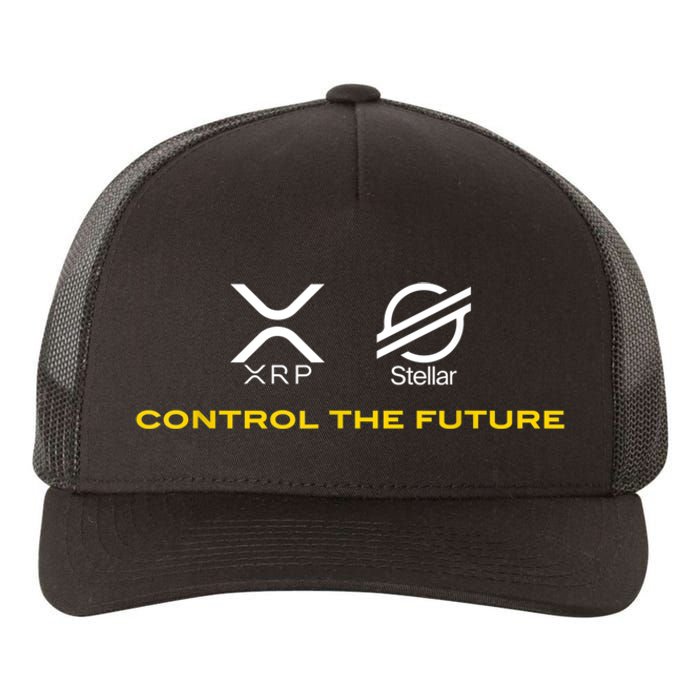 Cryptocurrency XRP XLM Coin Control The Future Yupoong Adult 5-Panel Trucker Hat