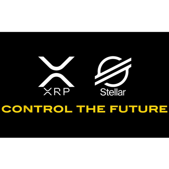 Cryptocurrency XRP XLM Coin Control The Future Bumper Sticker