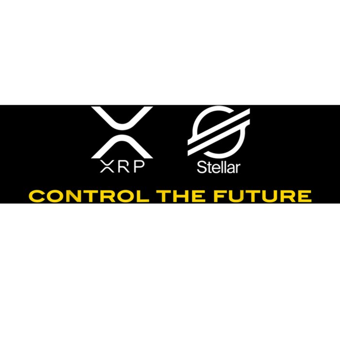 Cryptocurrency XRP XLM Coin Control The Future Bumper Sticker