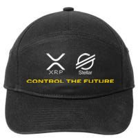 Cryptocurrency XRP XLM Coin Control The Future 7-Panel Snapback Hat