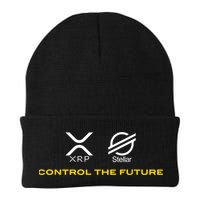 Cryptocurrency XRP XLM Coin Control The Future Knit Cap Winter Beanie
