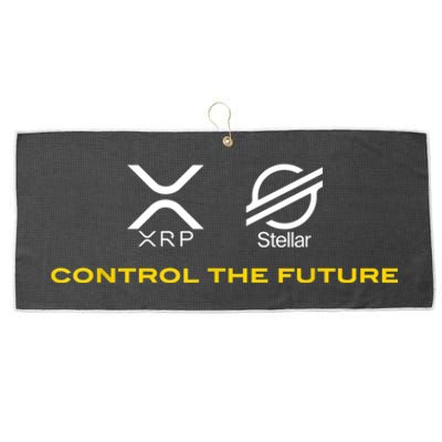 Cryptocurrency XRP XLM Coin Control The Future Large Microfiber Waffle Golf Towel