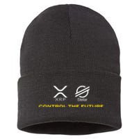 Cryptocurrency XRP XLM Coin Control The Future Sustainable Knit Beanie