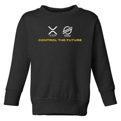 Cryptocurrency XRP XLM Coin Control The Future Toddler Sweatshirt