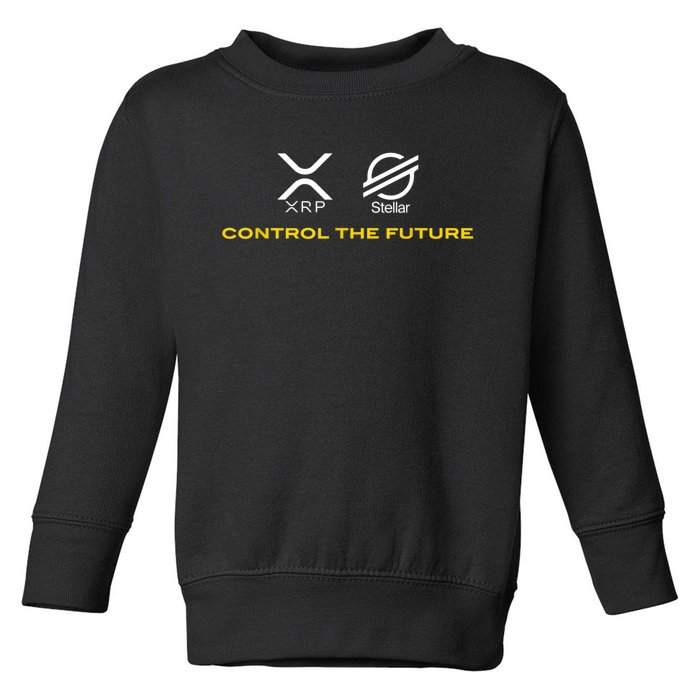 Cryptocurrency XRP XLM Coin Control The Future Toddler Sweatshirt