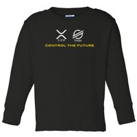 Cryptocurrency XRP XLM Coin Control The Future Toddler Long Sleeve Shirt