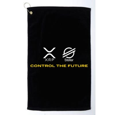 Cryptocurrency XRP XLM Coin Control The Future Platinum Collection Golf Towel