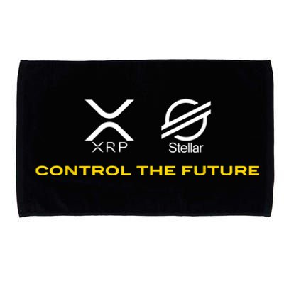 Cryptocurrency XRP XLM Coin Control The Future Microfiber Hand Towel