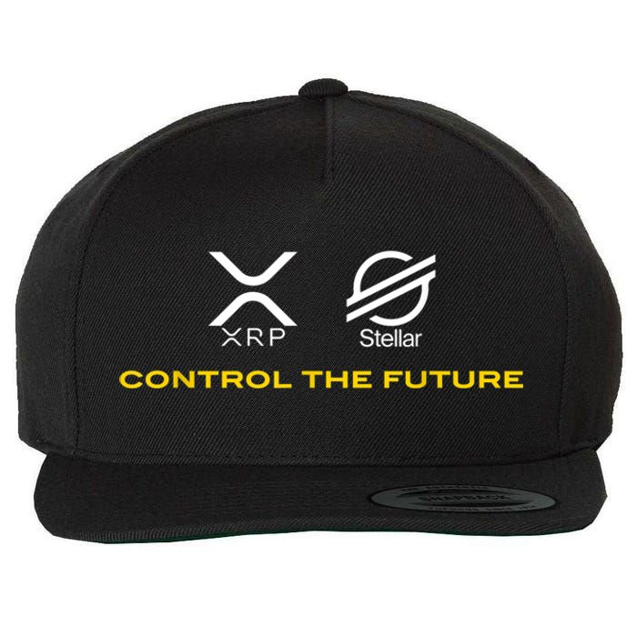 Cryptocurrency XRP XLM Coin Control The Future Wool Snapback Cap