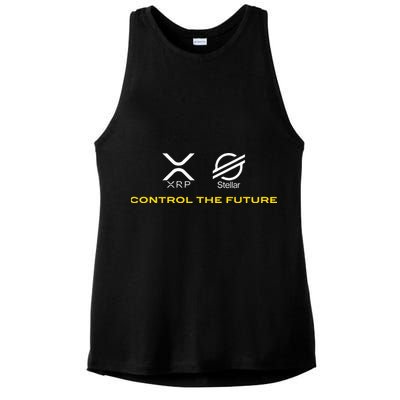 Cryptocurrency Xrp Xlm Coin Control The Future Ladies PosiCharge Tri-Blend Wicking Tank