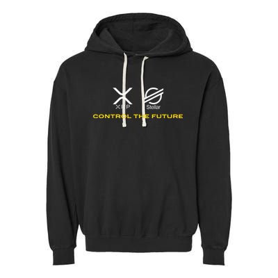 Cryptocurrency Xrp Xlm Coin Control The Future Garment-Dyed Fleece Hoodie