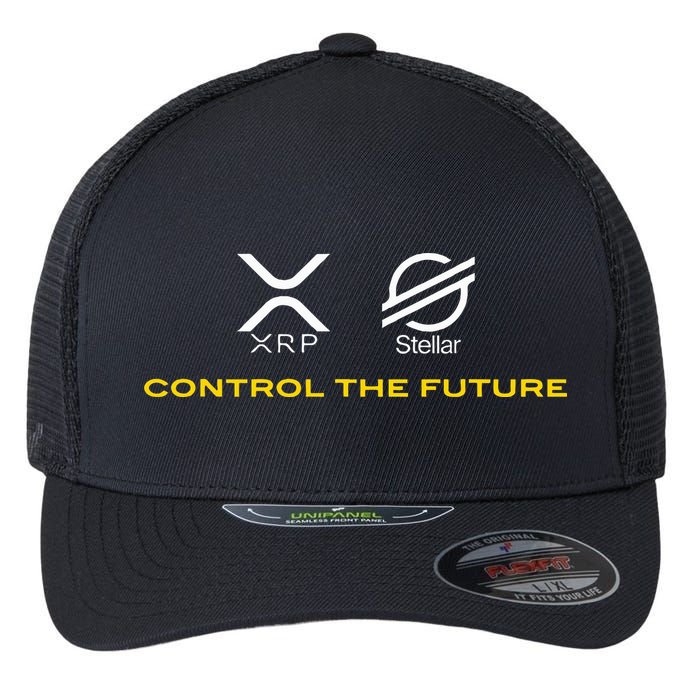 Cryptocurrency Xrp Xlm Coin Control The Future Flexfit Unipanel Trucker Cap
