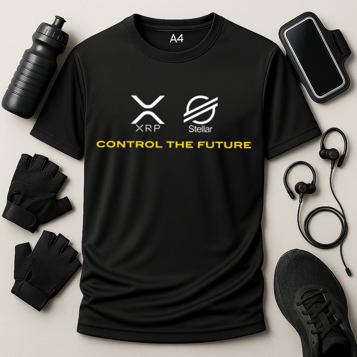 Cryptocurrency Xrp Xlm Coin Control The Future Performance Shirt